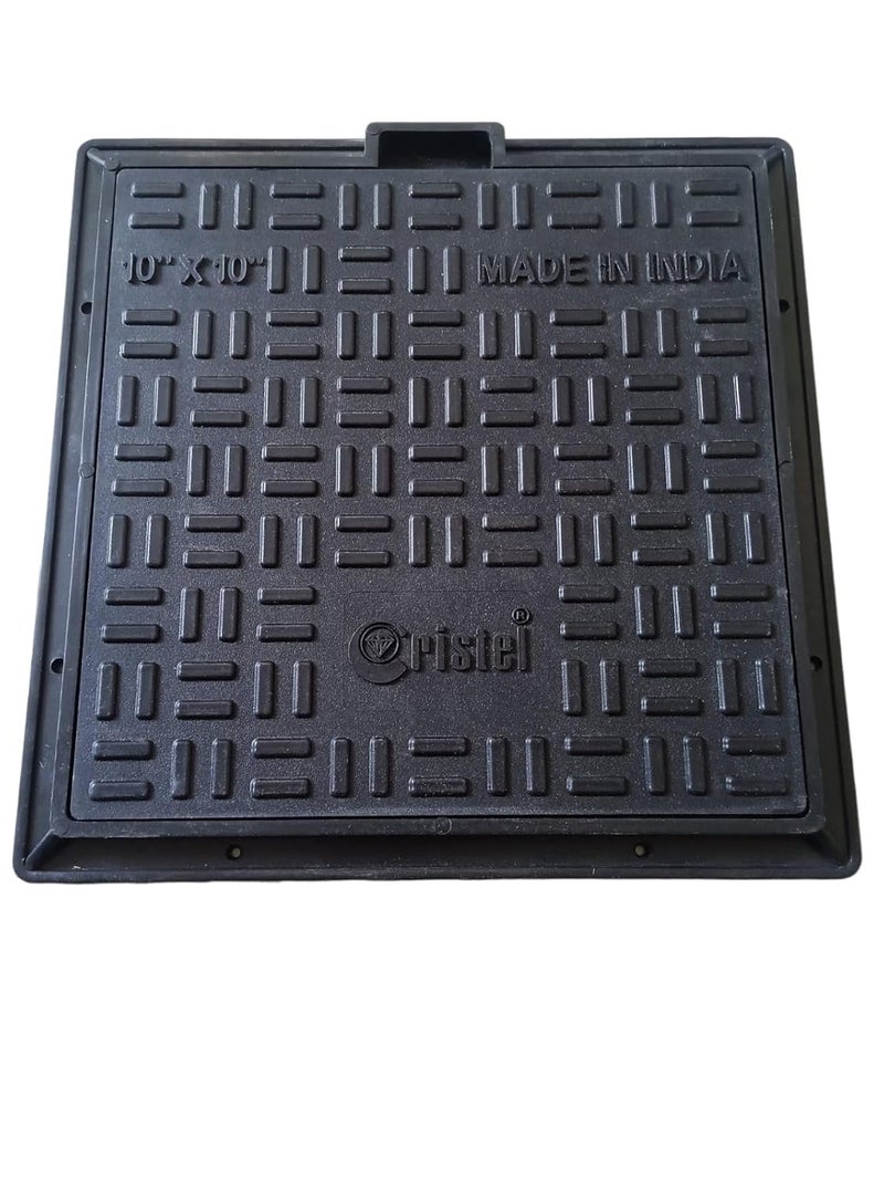 Urja Enterprise غطاء غرفة التفتيش المعزز من أورجا إنتربرايز 10 × 10 بوصة أسود - Image 1