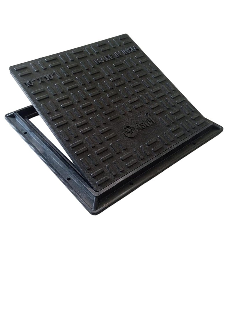 Urja Enterprise غطاء غرفة التفتيش المعزز من أورجا إنتربرايز 10 × 10 بوصة أسود - Image 3