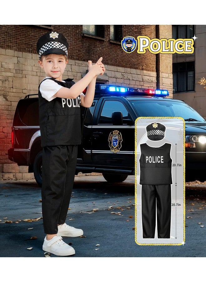 Jeowoqao Jeowoqao Boy's Dress Up Costumes Set, Kids Role Play Set 11pcs Dress Up Trunk Pirate, Chef, Construction Worker, Policeman Costume For Kids Girls Toddler Age 3 4 5 6 Christmas Birthday Gift - Image 4