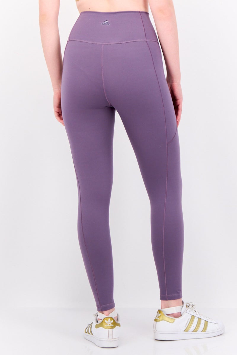 Adidas Women Tight Fit Solid 7/8 Outdoor Tights, Purple  - Image 3