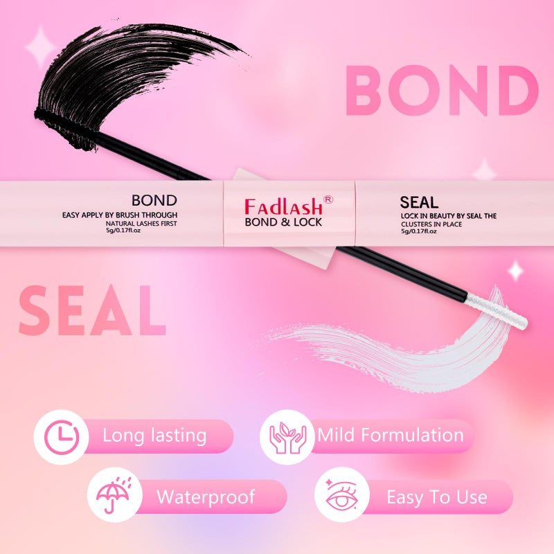 FADLASH Lash Clusters Kit Individual Lash Extensiones Wispy Faux Mink 10-16mm DIY Eyelash Extension Kit Eyelash Clusters Lashes with Bond and Seal and Remover Lash Tweezer for Self Useï¼ˆR13-D-10-16MIX) - Image 4