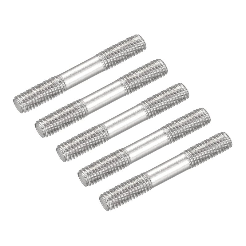 METALLIXITY Double Ended Stud Screws (M5 Thread 40mm Length) 5pcs, 304 Stainless Steel Dual Threaded Rod Bolts - for House Maintenance - Image 1