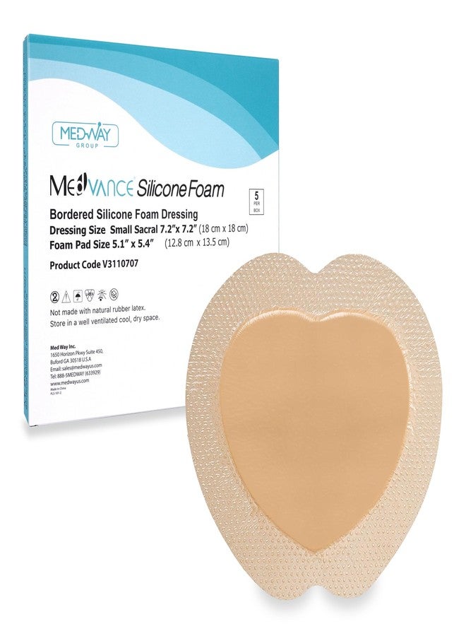 MedVance TM Silicone - Bordered Silicone Adhesive Foam Dressing Sacral Size 7"x 7" Box of 5 dressings - Image 1