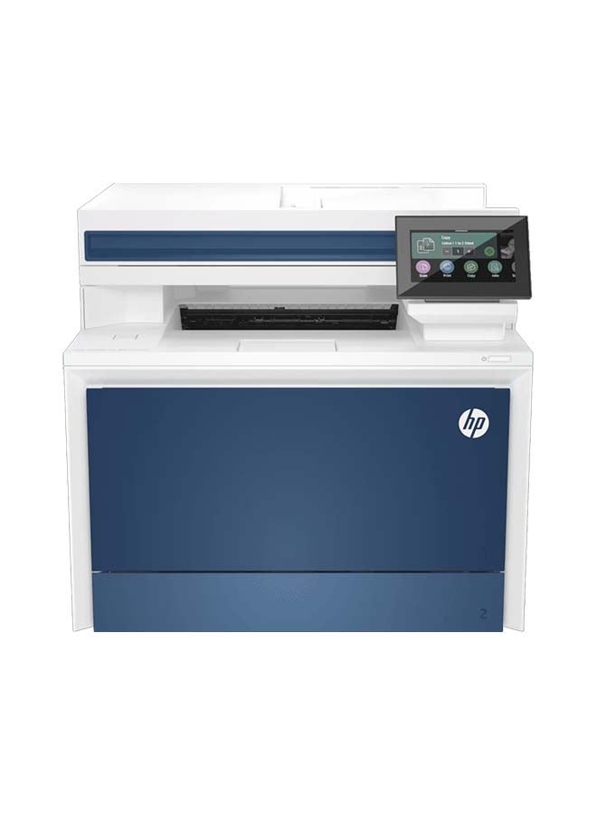 HP طابعة ليزر ملونة متعددة الوظائف Color LaserJet Pro 4303dw A4، طباعة، نسخ، مسح ضوئي، ADF، دوبلكس، سرعة طباعة تصل إلى 35/33 صفحة في الدقيقة، شاشة WLED 4.3 بوصة، USB، إيثرنت، واي فاي، أبيض/أزرق | 5HH65A أزرق/أبيض - Image 1