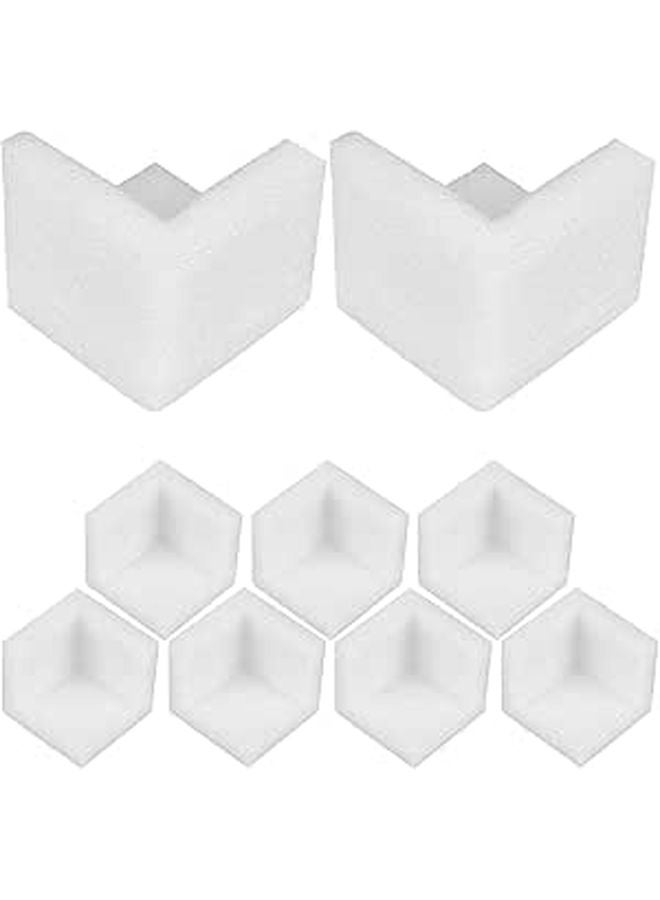 50x50x50mm White EPE Foam Corner Protectors 12 Pack Furniture Edge Guards For Shipping Moving Packaging - Image 1