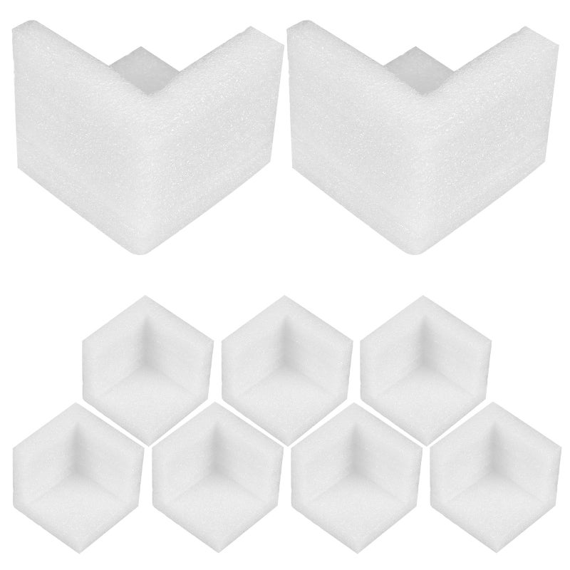 50x50x50mm White EPE Foam Corner Protectors 12 Pack Furniture Edge Guards For Shipping Moving Packaging - Image 2