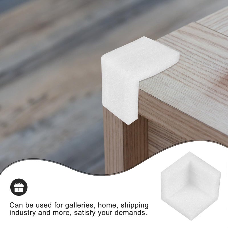 50x50x50mm White EPE Foam Corner Protectors 12 Pack Furniture Edge Guards For Shipping Moving Packaging - Image 4