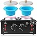 folconroad Portable Wax Warmer Machine for Painless Hair Removal, Women Men Professional Wax Heater with Adjustable Temperature Set, 40pcs Sticks, 2 Silicone Bowls (Black - Double Pots) - Image 2