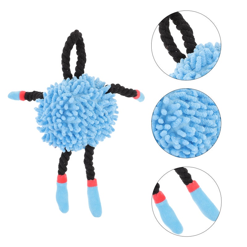 Dog Interactive Toy Dog Tug Toy Puppy Squeaky Toy Plush Tug Toy with Lanyard - Image 2