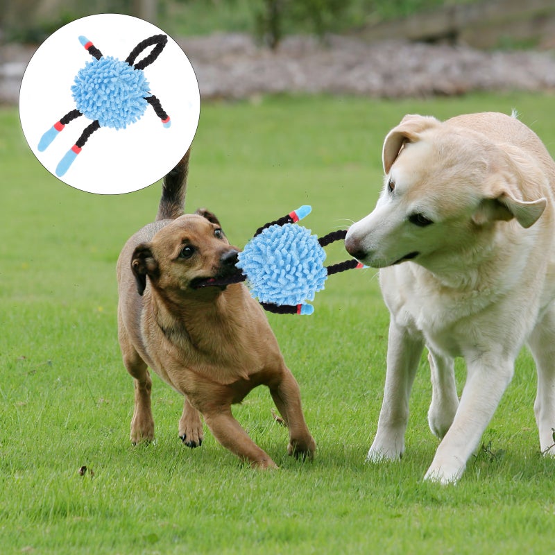 Dog Interactive Toy Dog Tug Toy Puppy Squeaky Toy Plush Tug Toy with Lanyard - Image 4