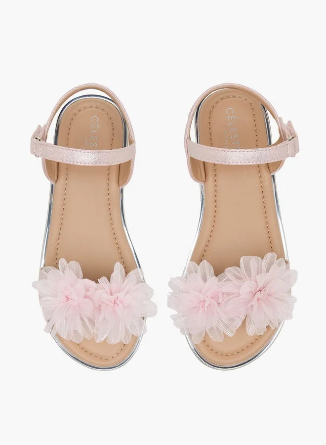 Celeste Girls Hook & Loop Flat Sandals