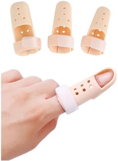 ECVV ECVV 3PCS Mallet Finger Splint Support, Finger Splint Brace Plastic Finger Support Protector for Basketball Finger Joint Protection, 3 Sizes  - Image 1