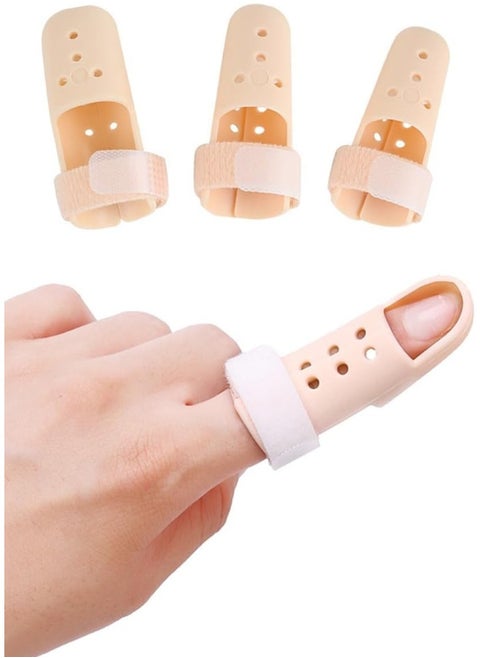 ECVV 3PCS Mallet Finger Splint Support, Finger Splint Brace Plastic Finger Support Protector for Basketball Finger Joint Protection, 3 Sizes