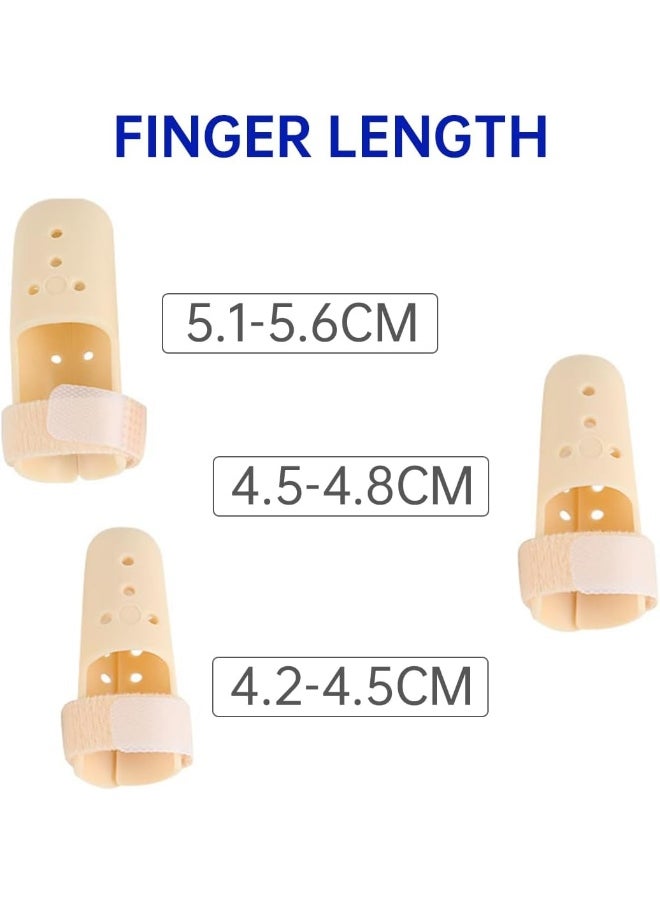 ECVV 3PCS Mallet Finger Splint Support, Finger Splint Brace Plastic Finger Support Protector for Basketball Finger Joint Protection, 3 Sizes