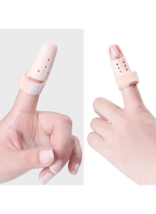 ECVV 3PCS Mallet Finger Splint Support, Finger Splint Brace Plastic Finger Support Protector for Basketball Finger Joint Protection, 3 Sizes