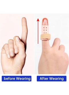 ECVV ECVV 3PCS Mallet Finger Splint Support, Finger Splint Brace Plastic Finger Support Protector for Basketball Finger Joint Protection, 3 Sizes  - Image 4