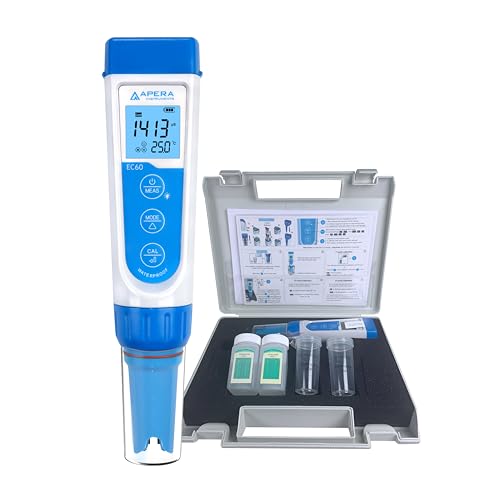 Apera Instruments, LLC-AI314 Premium Series EC60 Waterproof Conductivity Pocket Tester Kit, ±1% F.S Accuracy, Easy Switch of EC/TDS/Salinity, Replaceable Probe - Image 1