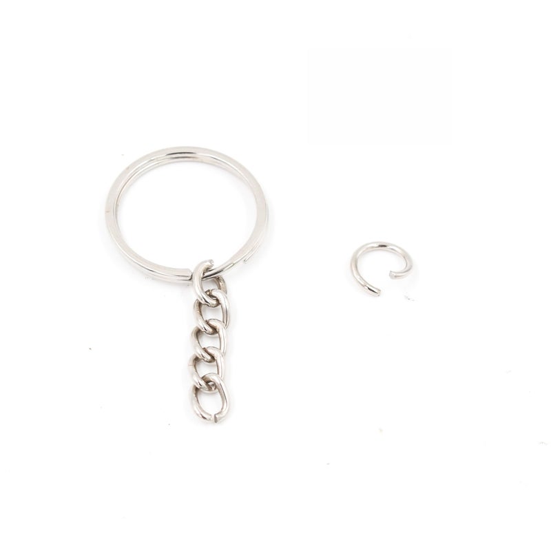 IVEI DIY Keychain Rings with Open Jump Rings for Craft | Metal Split Keyring of 25mm | Jewlery, Charms and Purse Making | Craft Essentials for Small Businesses (Keychain Rings Set) (50) - Image 5