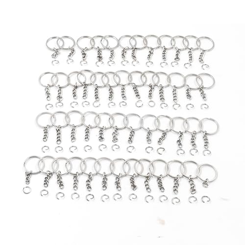 IVEI DIY Keychain Rings with Open Jump Rings for Craft | Metal Split Keyring of 25mm | Jewlery, Charms and Purse Making | Craft Essentials for Small Businesses (Keychain Rings Set) (50) - Image 2