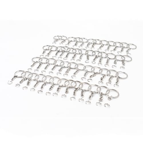 IVEI DIY Keychain Rings with Open Jump Rings for Craft | Metal Split Keyring of 25mm | Jewlery, Charms and Purse Making | Craft Essentials for Small Businesses (Keychain Rings Set) (50) - Image 4