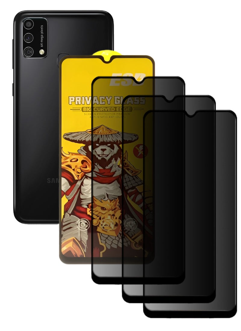 ESD 3 Pieces Tempered Dustproof Privacy Glass Screen Protector Compatible For Samsung Galaxy M21s - Image 1