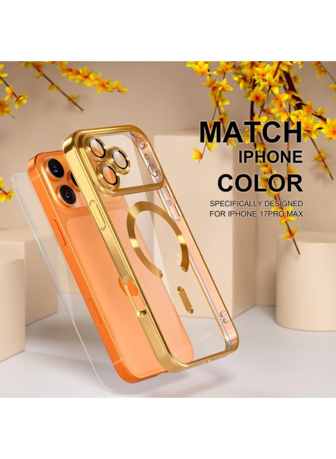 YJS iPhone 17 Pro Case Compatible with MagSafe Cover With Tempered Glass 9D Full Hd Glass For iPhone 17 Pro Full Camera Lens Protection Clear Case for iPhone 17 Pro 6.3-inch - Image 3
