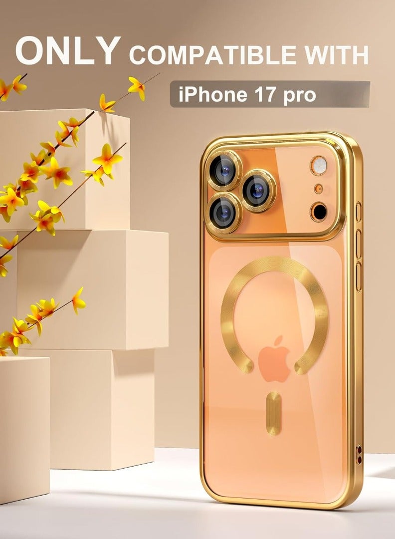 YJS iPhone 17 Pro Case Compatible with MagSafe Cover With Tempered Glass 9D Full Hd Glass For iPhone 17 Pro Full Camera Lens Protection Clear Case for iPhone 17 Pro 6.3-inch - Image 2