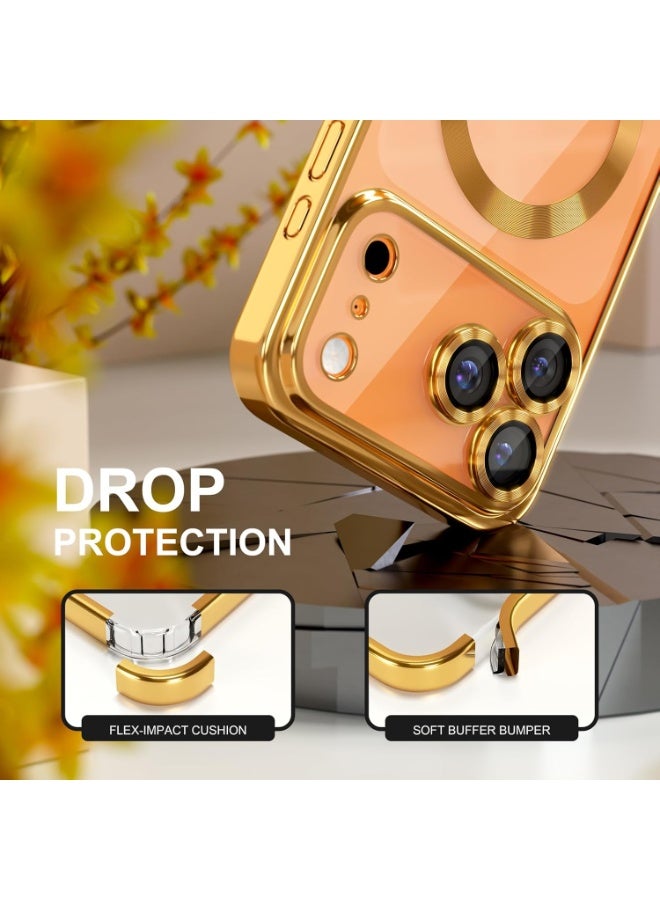 YJS iPhone 17 Pro Case Compatible with MagSafe Cover With Tempered Glass 9D Full Hd Glass For iPhone 17 Pro Full Camera Lens Protection Clear Case for iPhone 17 Pro 6.3-inch - Image 5