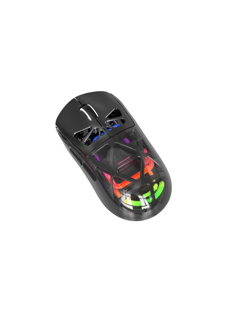 Wireless Bluetooth Mouse, BT + 2.4G Dual-Mode Mechanical Mouse For Gaming,Esports,Desktop,Laptops,Tablets(Black) - Image 1