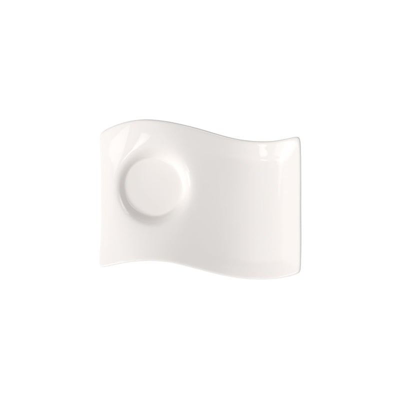 Villeroy & Boch New Wave Cafe Large Party Plate, 8.5 x 6.5 in, Premium Porcelain, White - Image 5