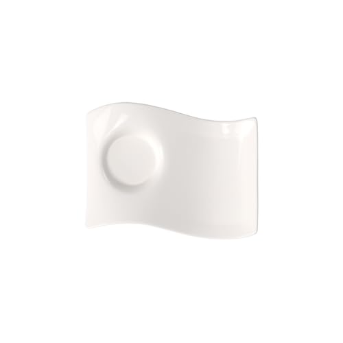 Villeroy & Boch New Wave Cafe Large Party Plate, 8.5 x 6.5 in, Premium Porcelain, White - Image 1