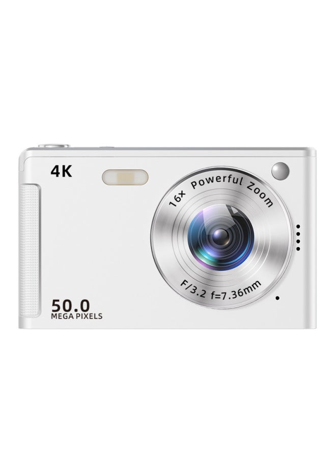 Ccd HD 4K Pixel Digital Camera Student Entry Mini Card Machine Home Shooting Camera-Color:M06 Hd Large Screen-white  - Image 1