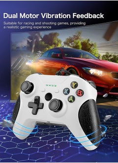 LEOKOR وحدة تحكم سلكية لـ Xbox One/Xbox Series X|S، وحدة تحكم Xbox سلكية مع اهتزاز مزدوج ومقبس صوت، وحدة تحكم Xbox USB سلكية لـ Xbox 1X/S/Series S|X/PC (Win7/8/10)  - Image 3
