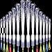 Jecery 120 Pieces White Fiber Optic Wands Bulk LED Wedding Sparklers Send Off Light up Wand Sticks with 3 Modes Flashing for Bridal Shower Reception Birthday Glow in the Dark Party Favors Supplies - Image 2
