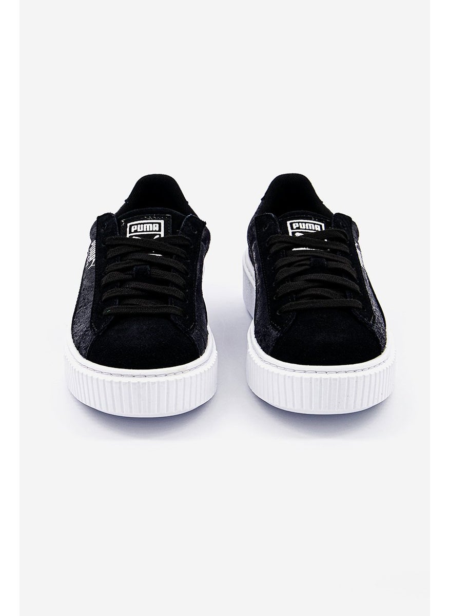 PUMA - Women Suede Platform Safari Casual Shoes, Black - Image 1