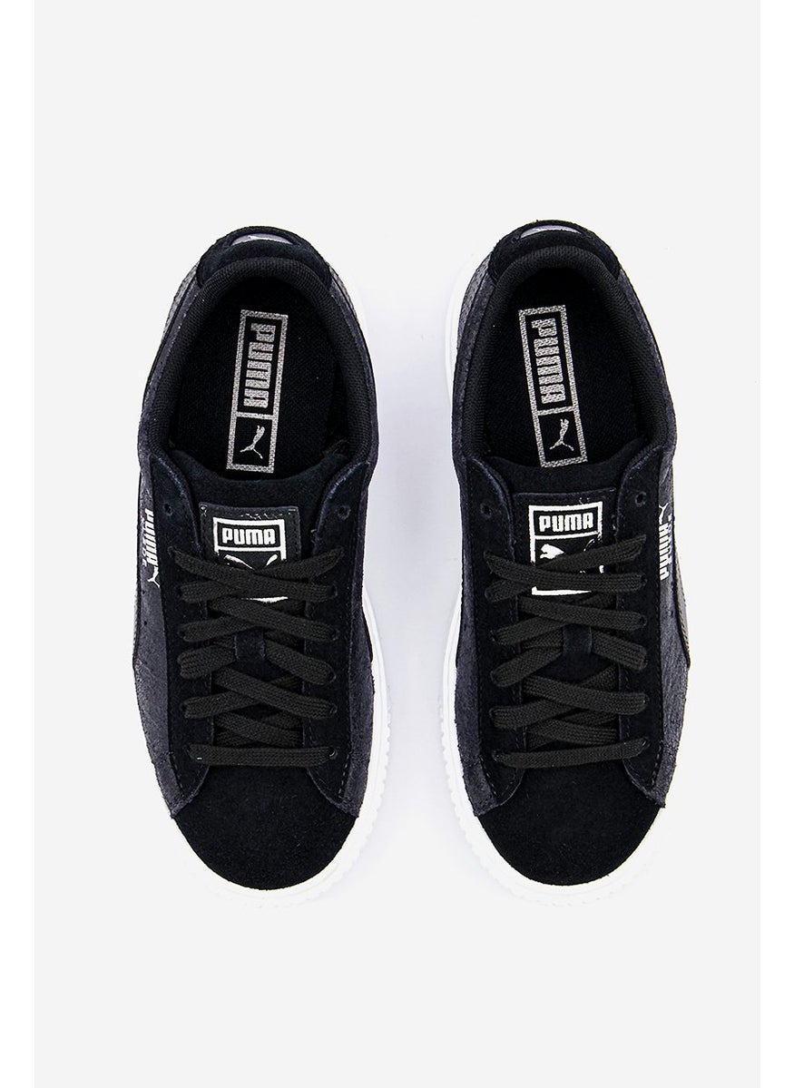 PUMA - Women Suede Platform Safari Casual Shoes, Black - Image 1