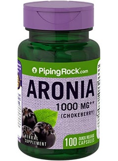 Piping Rock Aronia Berry Capsules 1000Mg ; 100 Count ; Chokeberry Extract ; Gluten Free Supplement Nongmo  - Image 1