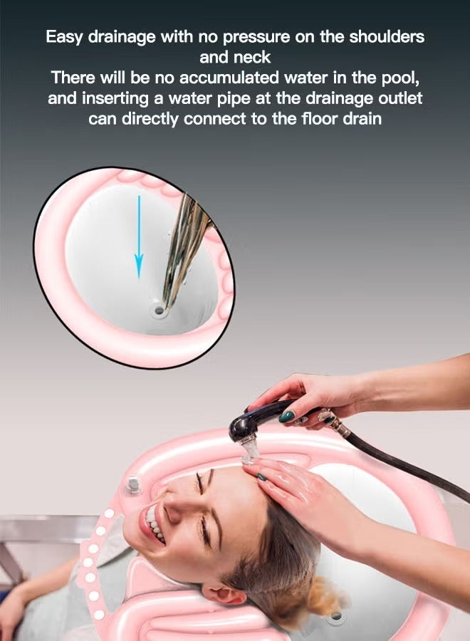 Inflatable Washing Hair Basin, Portable Shampoo Bowl for The Elderly, Disabled, Bedridden and Handicapped, Portable Hair Washing Sink for Pregnant Woman - Image 2