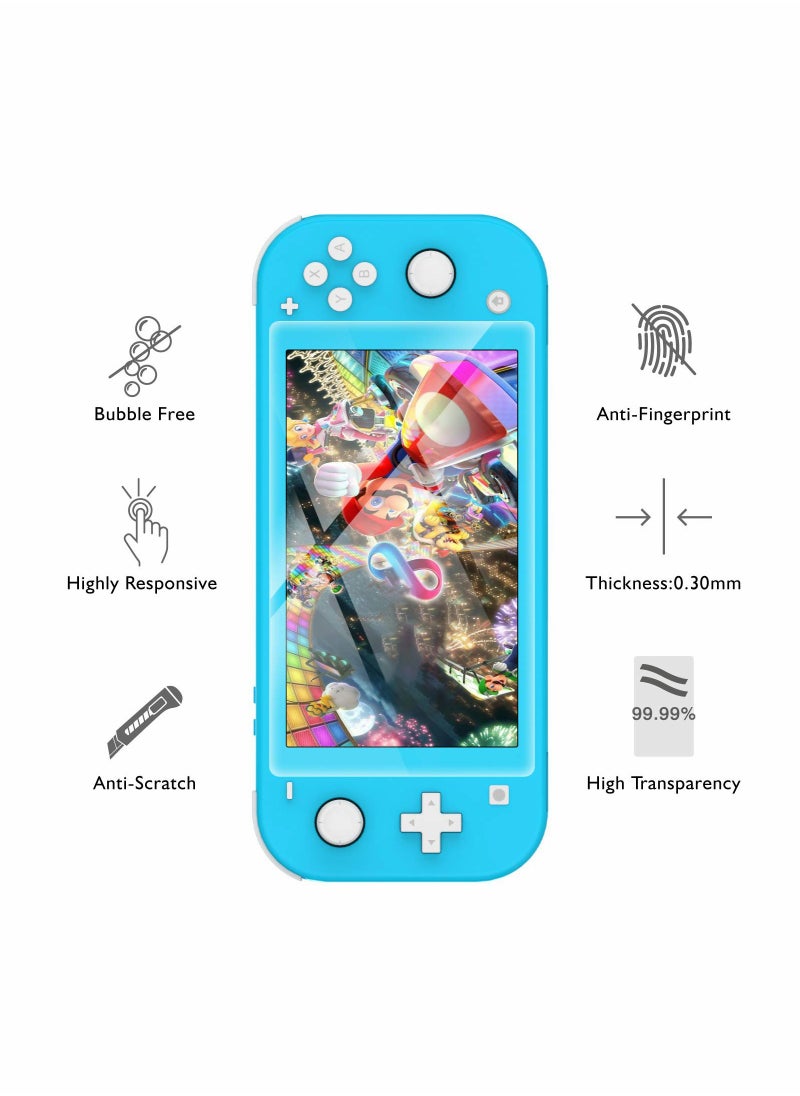 SYOSI Carrying Case Compatible with Switch Lite, Protective Hard Shell Travel Carrying Convex Case Pouch for Switch Lite Console + 2 Pack Screen Protector  - Image 4
