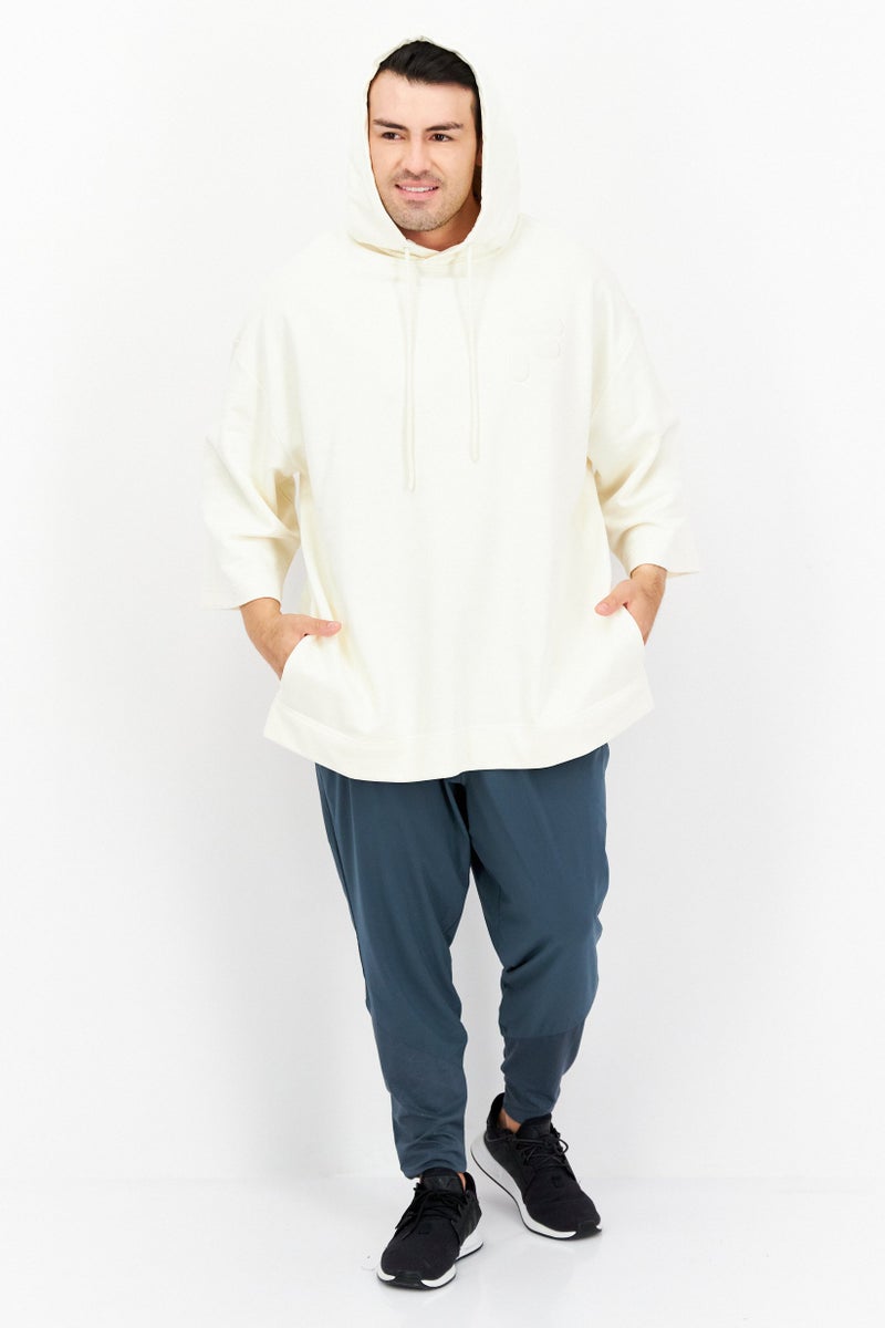 FILA Men Sportswear Fit Training Hoodie, Cream  - Image 3