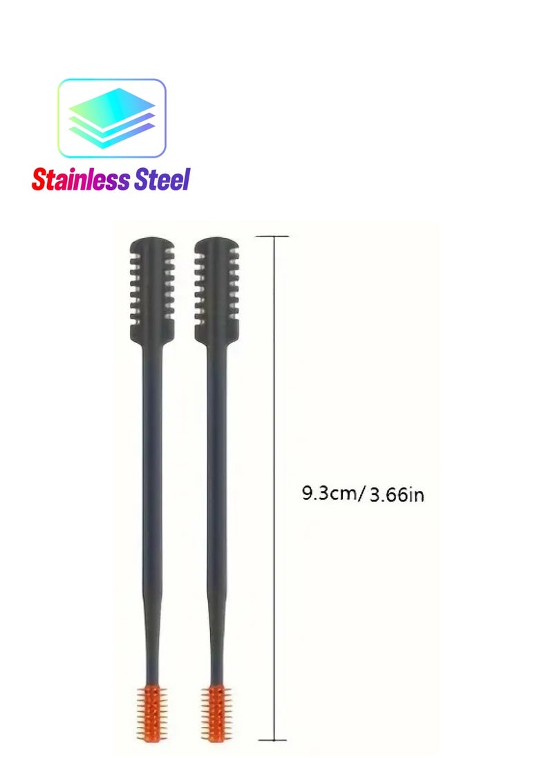 LANGMANNI 2pcs Abulun's 3rd Generation Misaligned Double-Sided Blade Nose Hair Trimmer: Battery-Free, Fragrance-Free, Stainless Steel Blade, Suitable for Beards and Mustaches  - Image 1