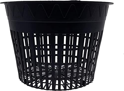 Tim Tim Agro 12 Pack 8 Inch Orchid Flower Net Pot Black Heavy Duty Net Cups-Hydroponic Self Watering Wick 12 Plant Labels Bucket Insert Orchid Vegetable Garden Growing Netted Baskets Slotted Mesh - Image 3