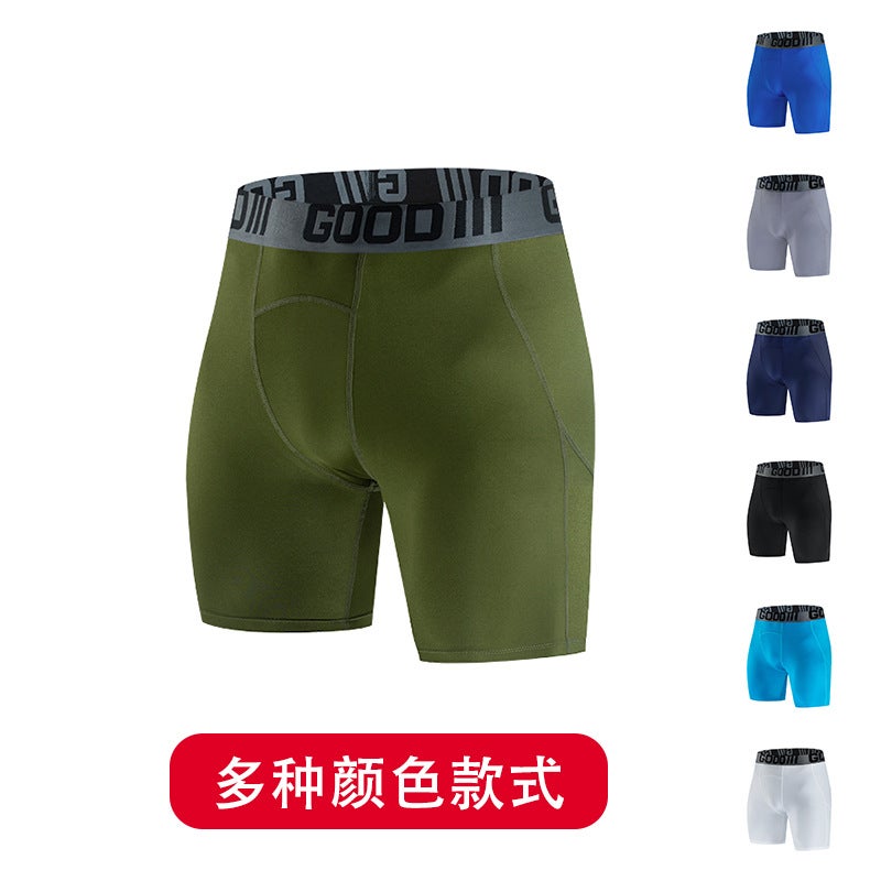 Sports Tight Shorts Men'S Fitness Running Stretch Basketball Football Base Training Compressed Pants Track And Field - Image 2