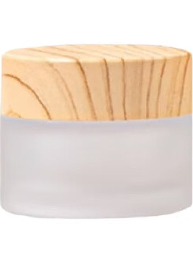 TaTanice طقم تاتانيك من 3 جرار زجاجية بتصميم خشبي لكرم الوجه زجاجات كريم الوجه سائل الأساس لوشن 20 مل - Image 2