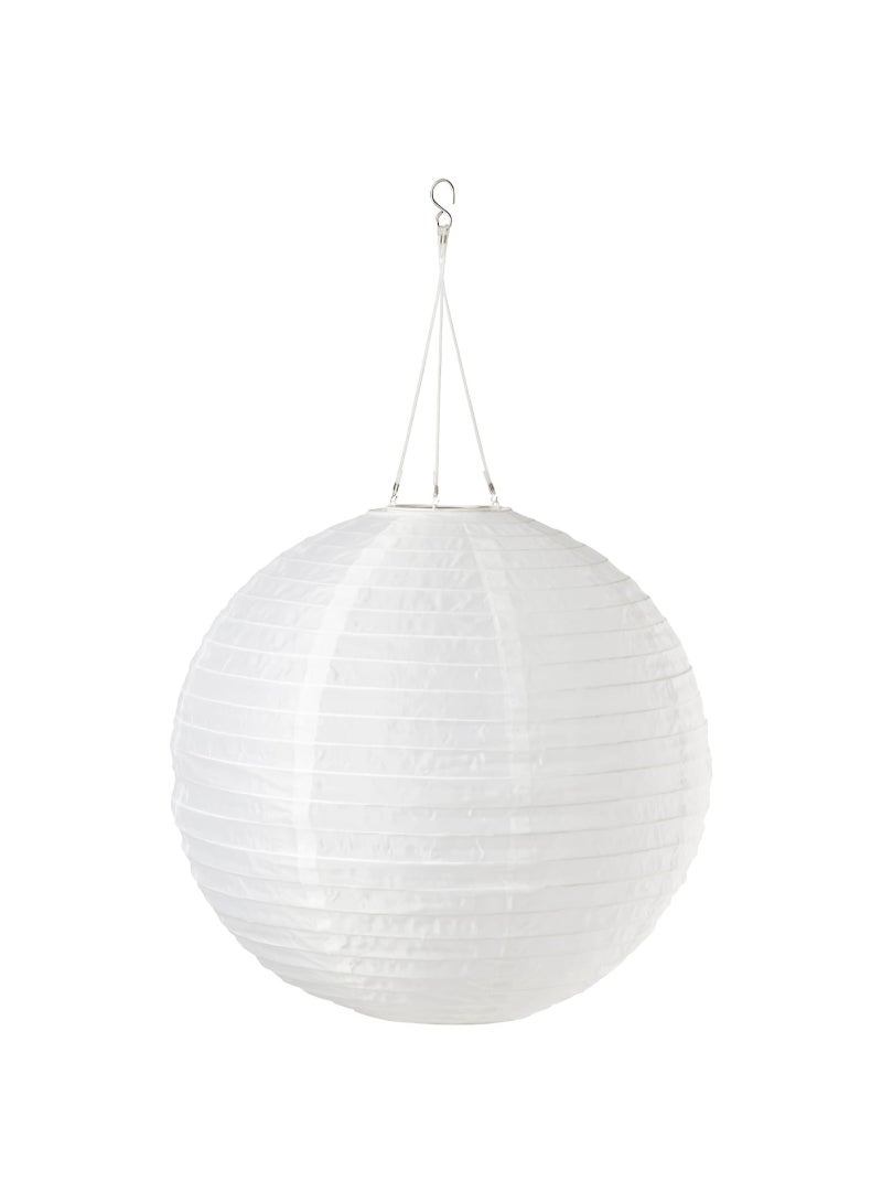 AS SEEN ON TV LED solar powered pendant lamp outdoor globe white 45 cm 