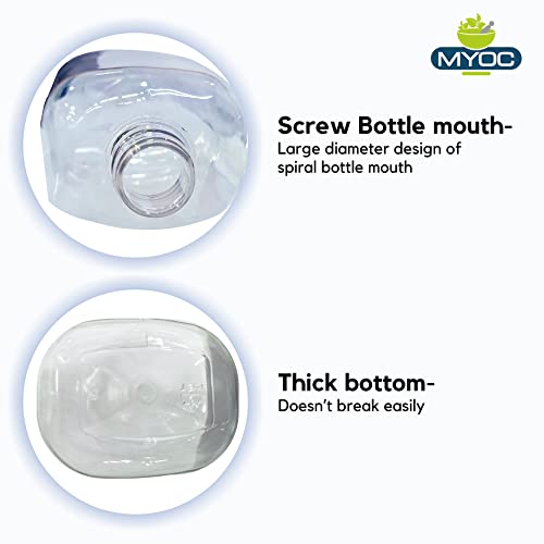 MYOC White Empty Transparent Pump Bottles Soap Dispenser Storage Container Refillable & Reusable Portable Hand-wash Container for Outdoor Camping Sanitizer Lotion Shampoo Oil-250ml (Pack of 2) - Image 5