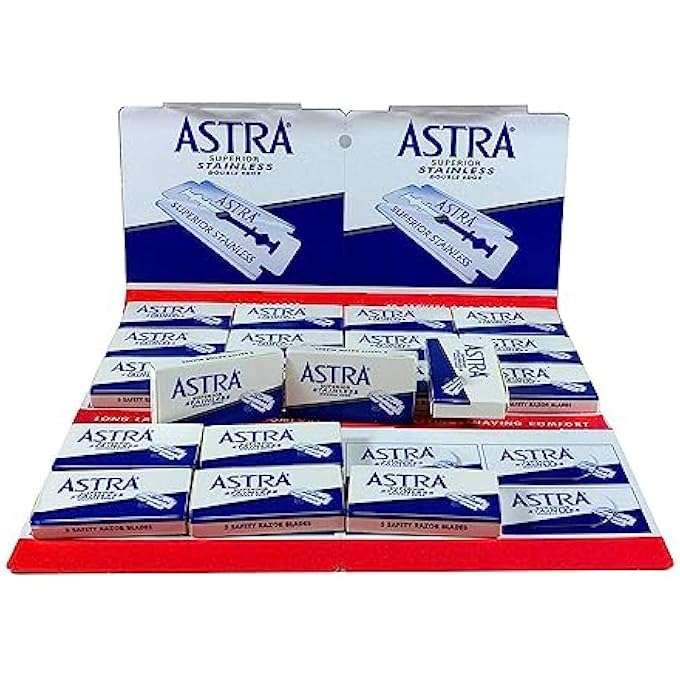 أسترا Astra 100 شفرات حلاقة آمنة مزدوجة الحافة غير القابل للصدأ - Image 2