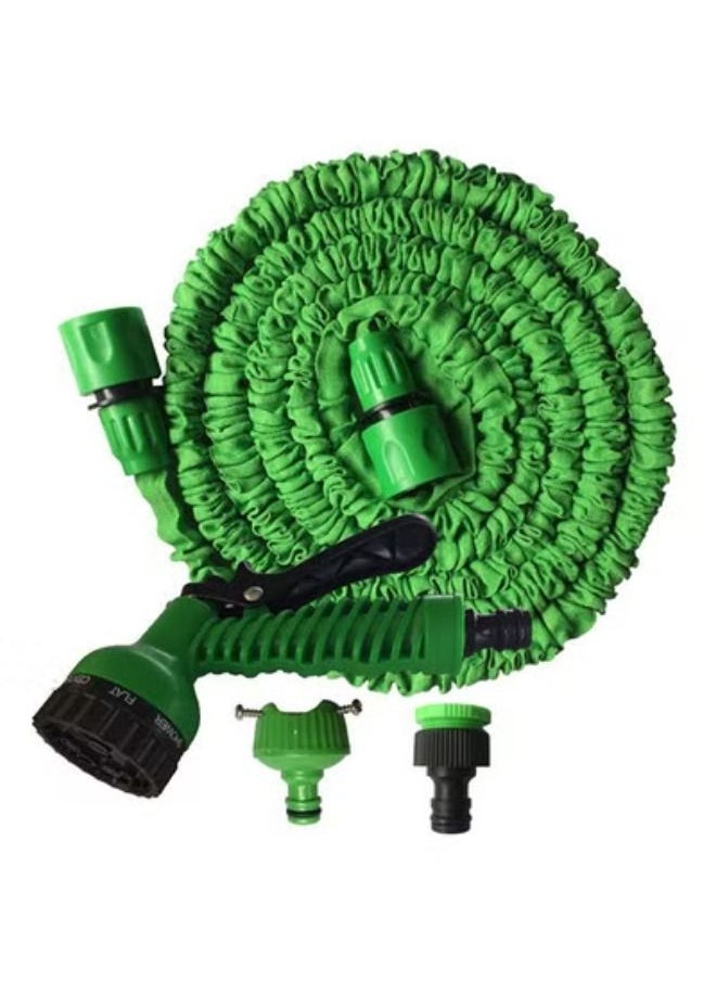ACLIX Expandable Magic Flexible Garden Water Hose With Spray Gun Green  - Image 1
