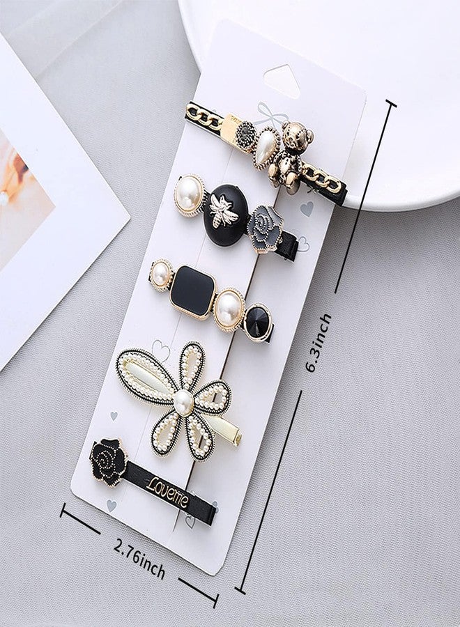 Calitate24 5Pcs Hair Clips for Girls, Stylish Hair Pins Different Designs Hair Barrettes Hair Styling Accessories Golden Silver Hairpins for Women - Image 2