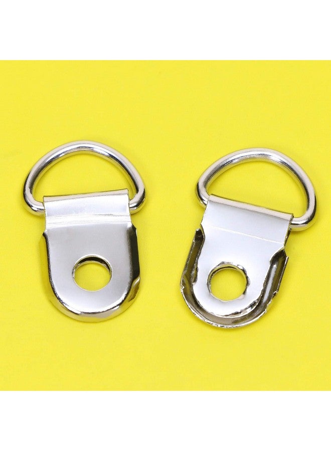 ONLYKXY 50 Pieces Shoe Boot Lace Hooks Buckle Rivets Loop Ring With Rivets Shoe Boot Buckle (Silver) - Image 5